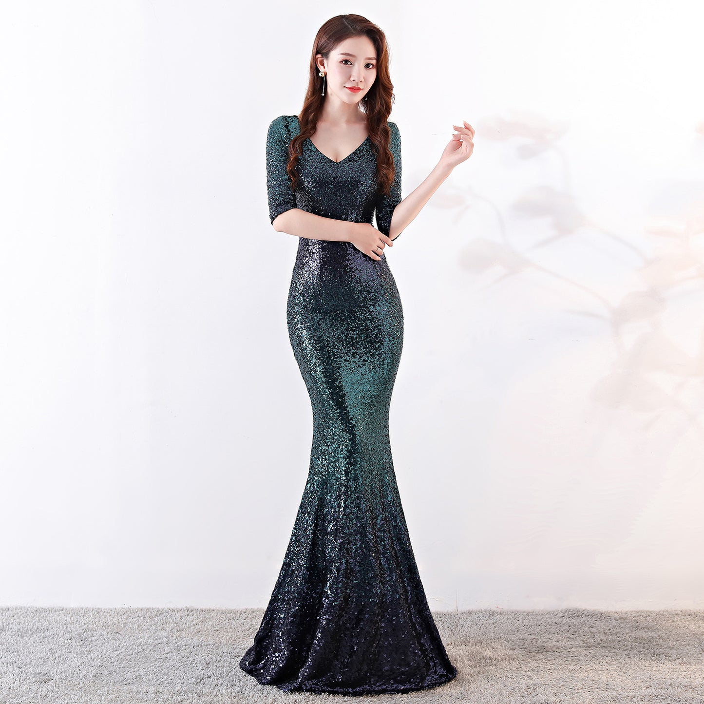 The Aurora Series #2 - Sequined Off-The-Shoulder Mermaid Evening Gowns