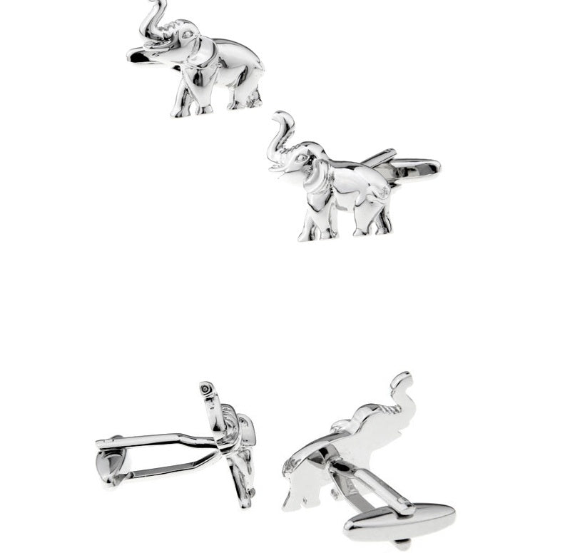 DiSandro Clothing: Silver Plating Elephant Cufflinks