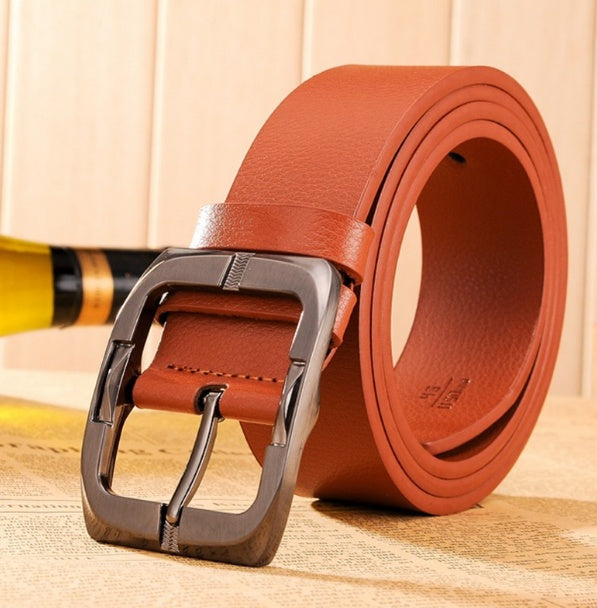 DiSandro Clothing: Genuine Leather Belt for Men, Alloy Buckle, 3.7cm Width