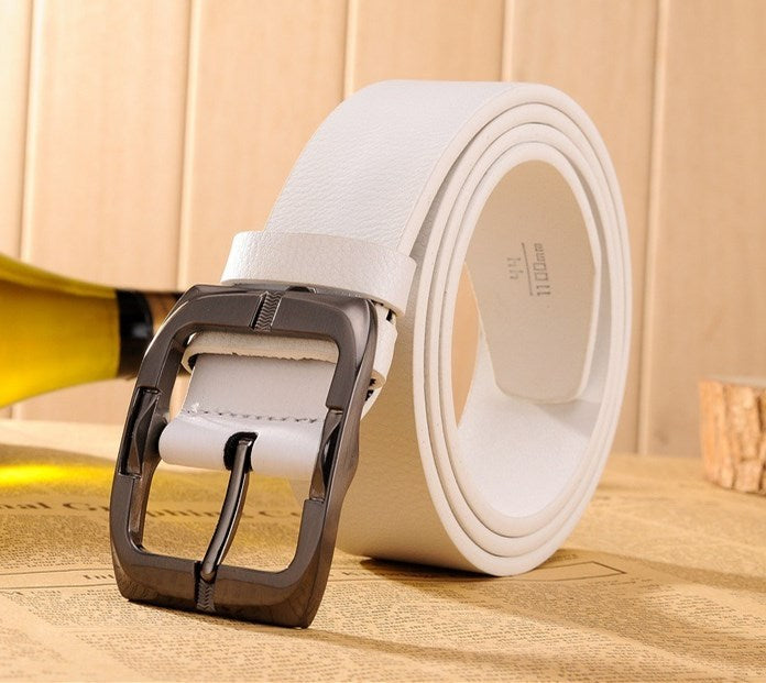 DiSandro Clothing: Genuine Leather Belt for Men, Alloy Buckle, 3.7cm Width