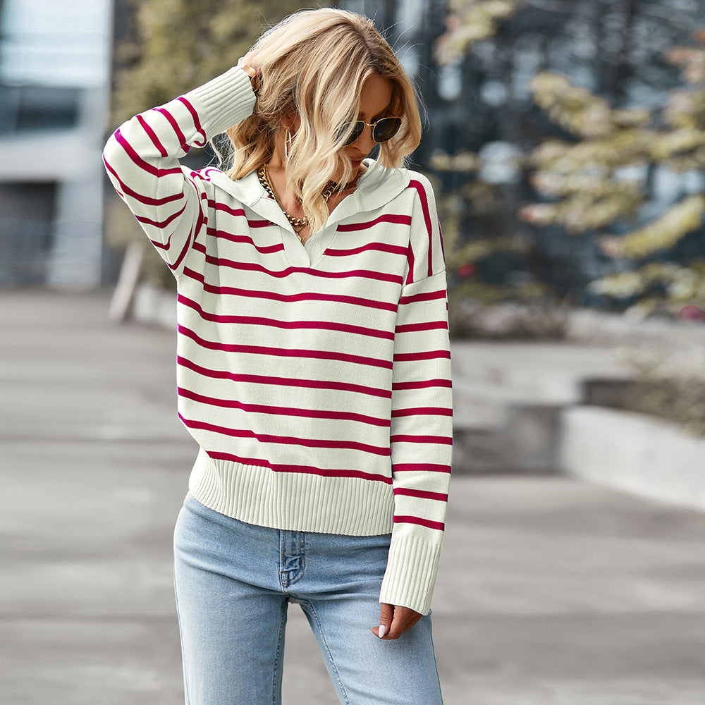 DiSandro Clothing: Women’s Striped Lightweight Pullover Top