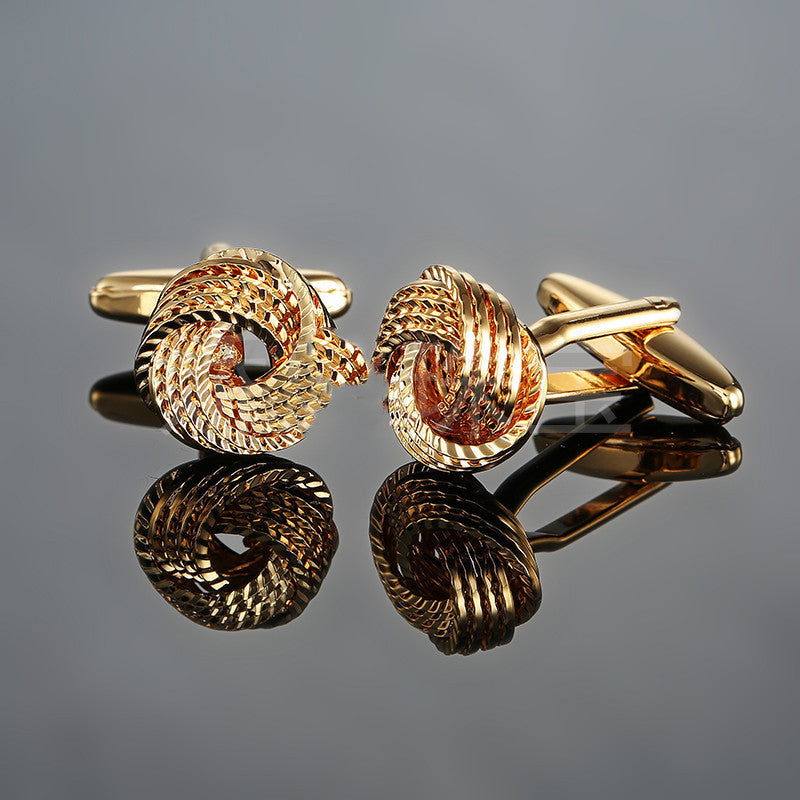 DiSandro Clothing: Gold Plated Twist Cufflinks