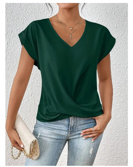 DiSandro Clothing: Women’s V-Neck Short Sleeve Top