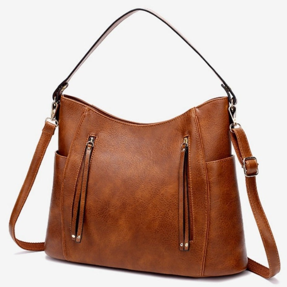 DiSandro Clothing: Women's Vegan Leather Messenger Tote Bag
