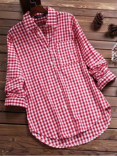 DiSandro Clothing: Women's Plaid Button-Up Shirt