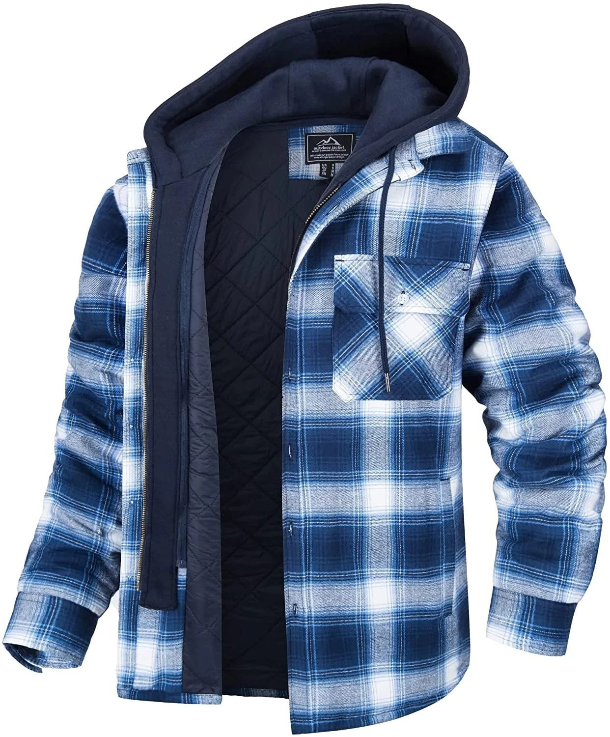 DiSandro Clothing: Men's Plaid Hooded Winter Coat