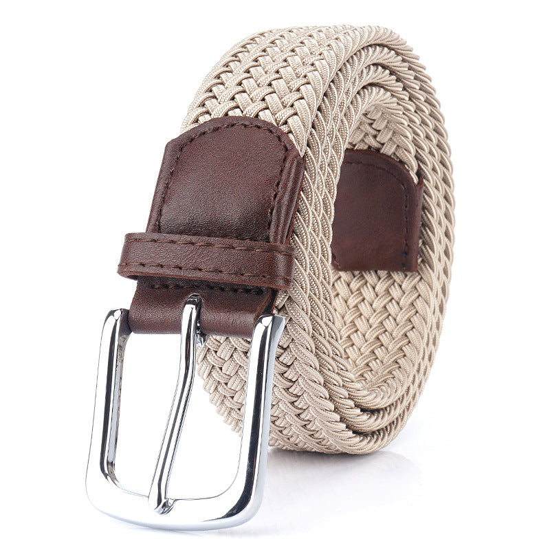 Unisex Braided Woven Nylon Stretch Belt — Universal Fit