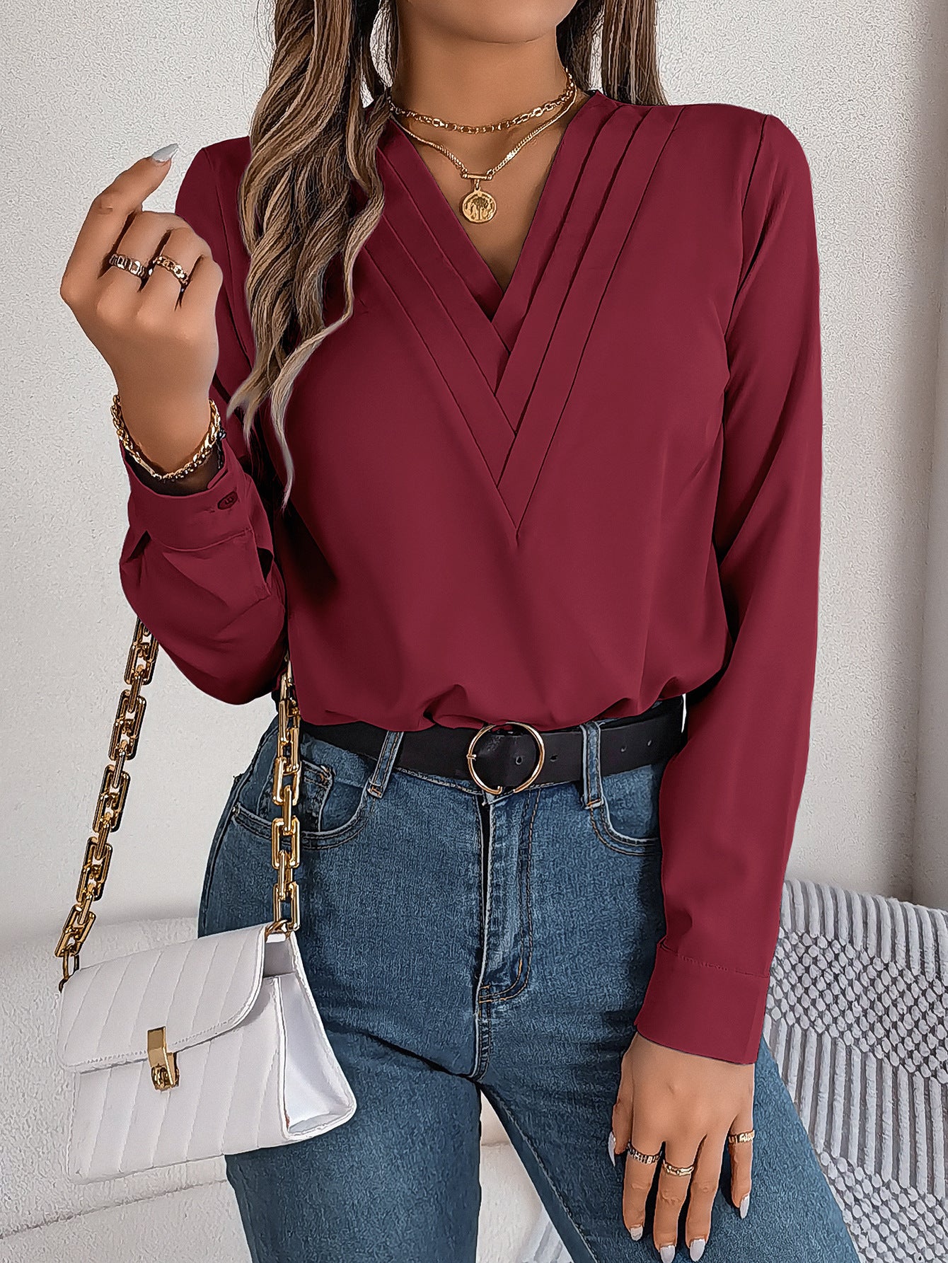 DiSandro Clothing: Women’s Elegant Long Sleeve Blouse