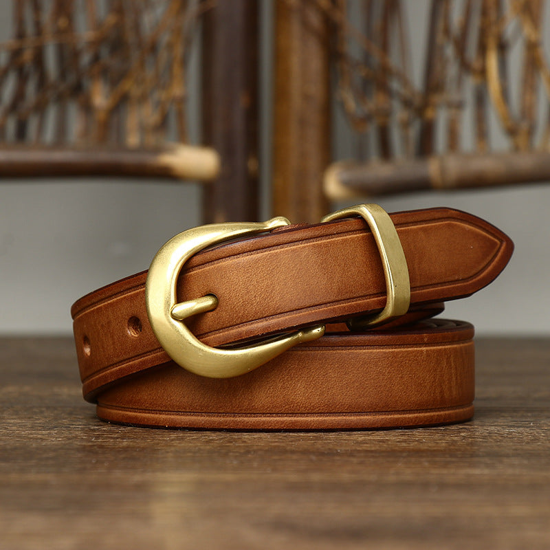 DiSandro Clothing: Women's Retro Hong Kong-Style Genuine Leather Belt