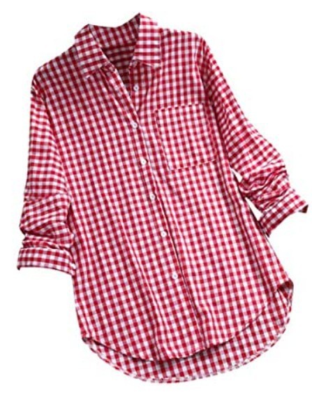DiSandro Clothing: Women's Plaid Button-Up Shirt