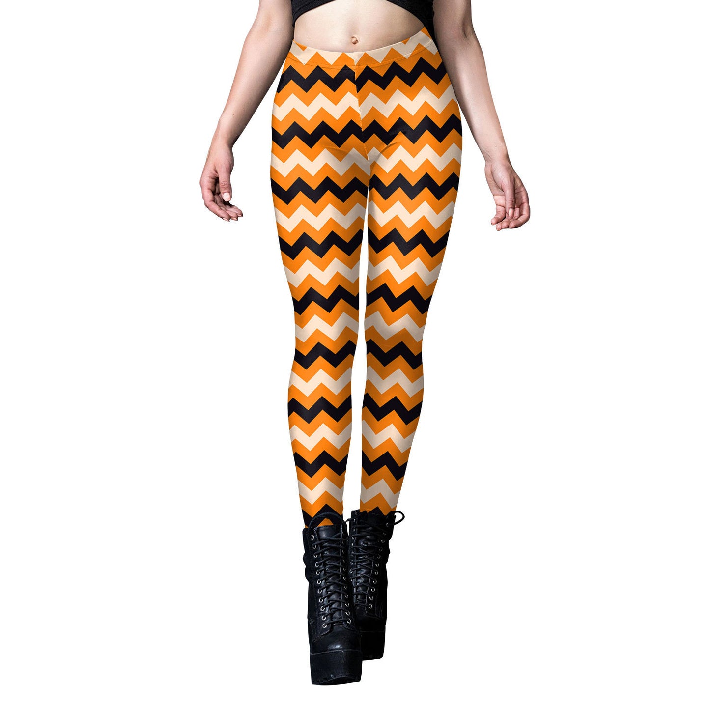 DiSandro Clothing: Women’s Halloween Pumpkin Head Digital Print Leggings