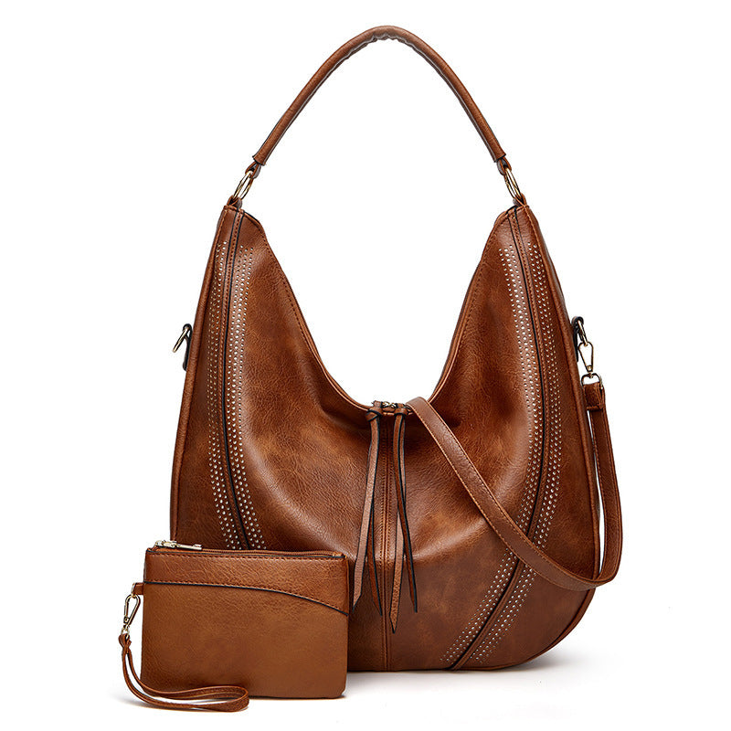 Women’s Vegan Leather Hobo Tote Shoulder Bag