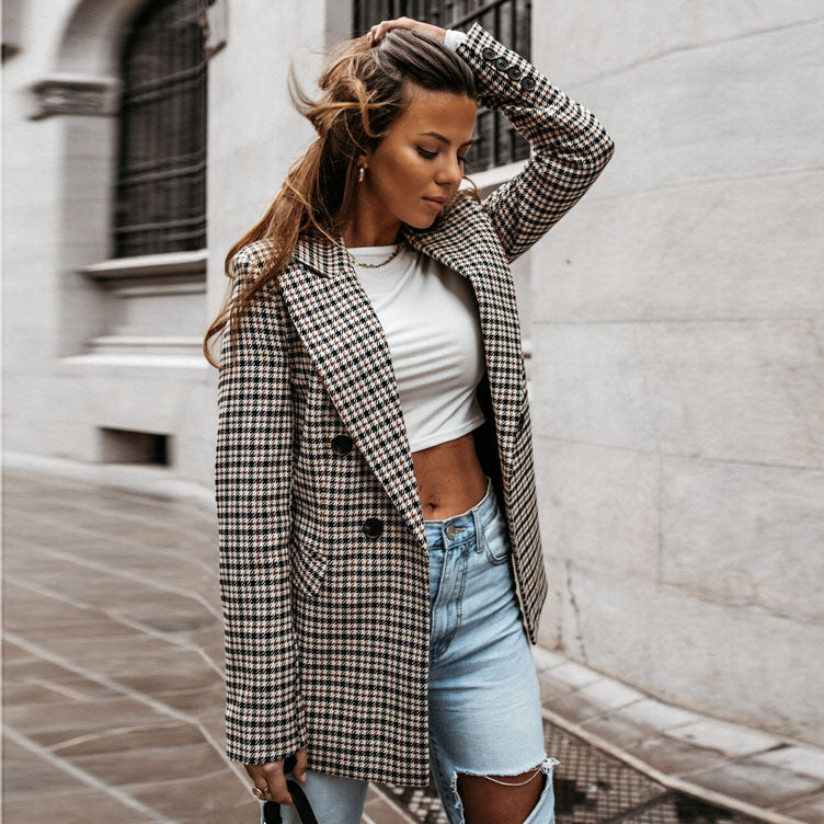 DiSandro Clothing: Women's Plaid Blazer