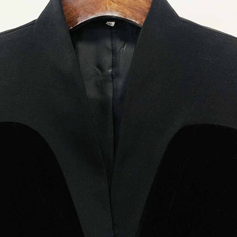 DiSandro Clothing: Women's Elegant Black Velvet Slim Fit Blazer