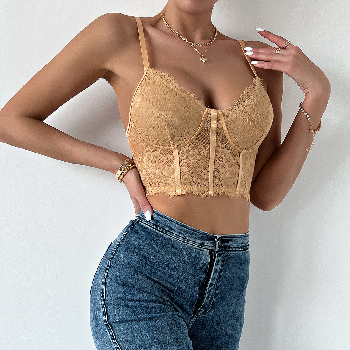 DiSandro Clothing: Women's Lace Sling Camisole Top