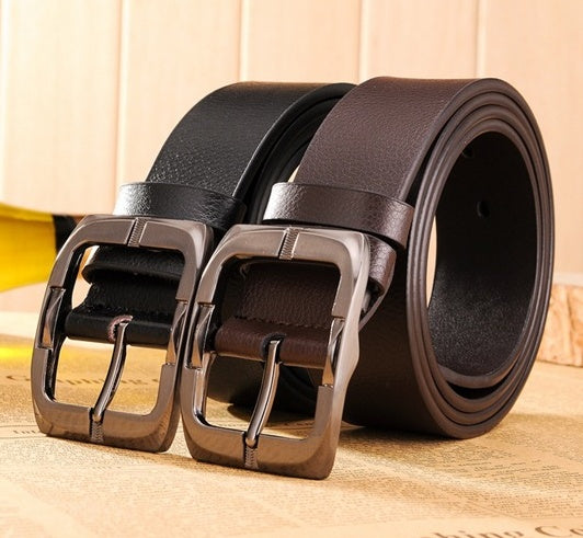 DiSandro Clothing: Genuine Leather Belt for Men, Alloy Buckle, 3.7cm Width