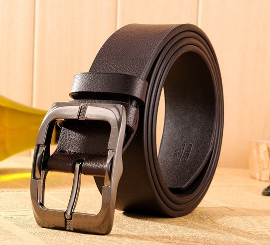 DiSandro Clothing: Genuine Leather Belt for Men, Alloy Buckle, 3.7cm Width