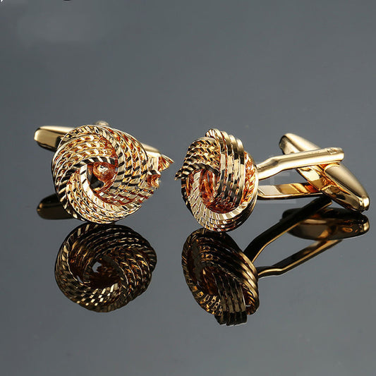 DiSandro Clothing: Gold Plated Twist Cufflinks