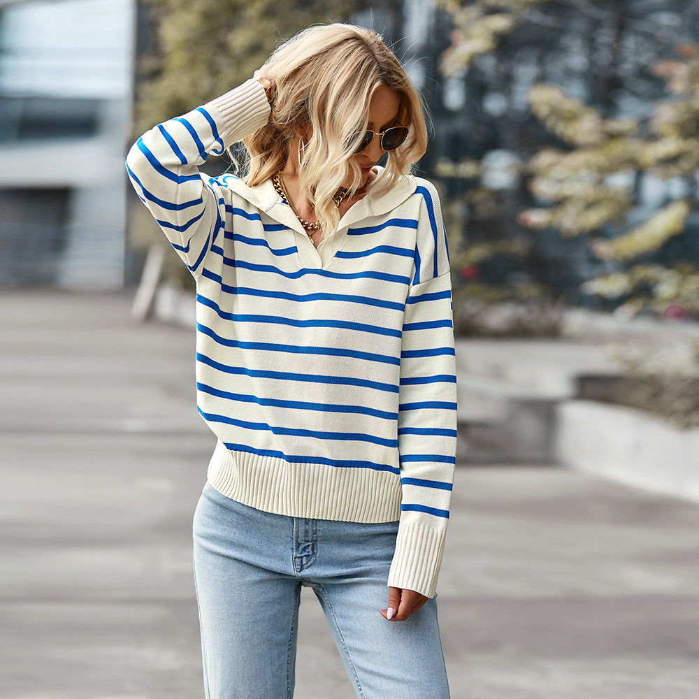 DiSandro Clothing: Women’s Striped Lightweight Pullover Top