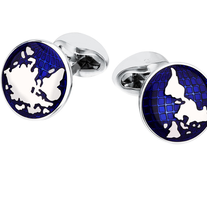 World Map French Cufflinks
