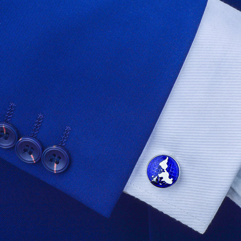 World Map French Cufflinks