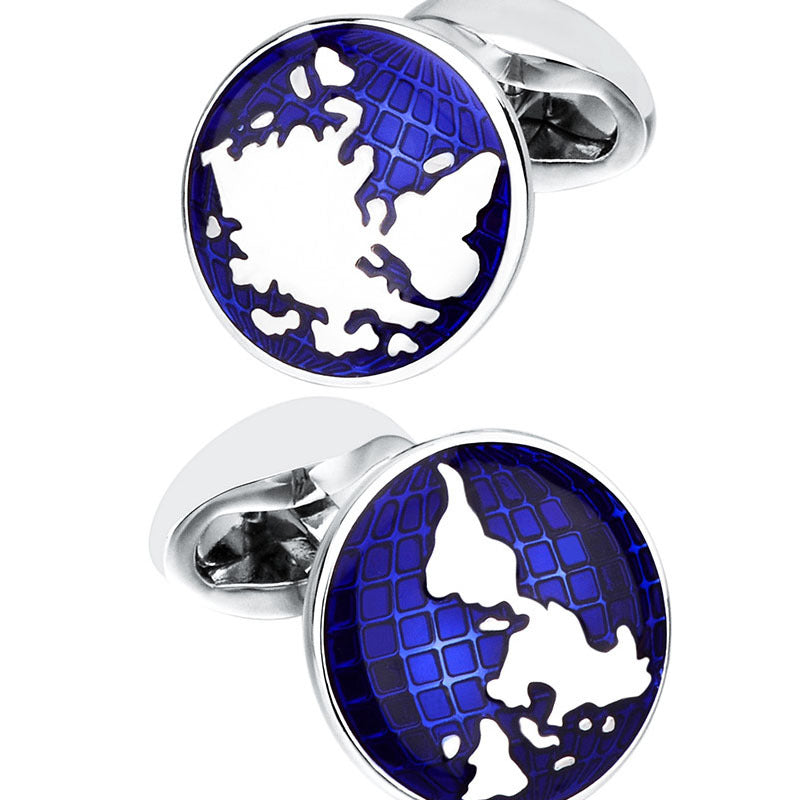 World Map French Cufflinks