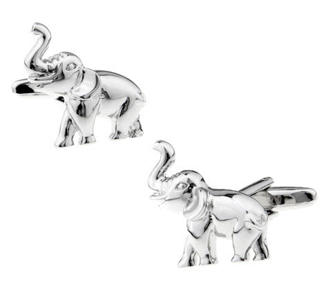 DiSandro Clothing: Silver Plating Elephant Cufflinks