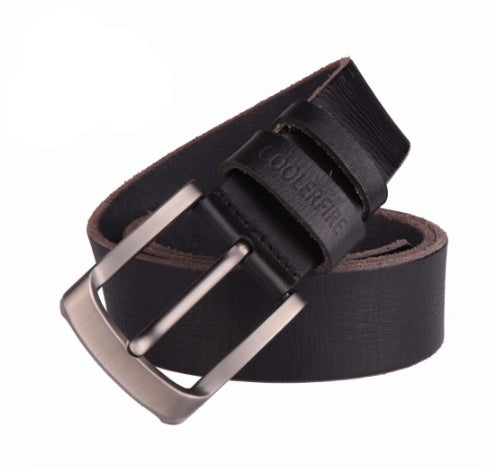 DiSandro Clothing: Men's Genuine Leather Belt with Rectangular Buckle
