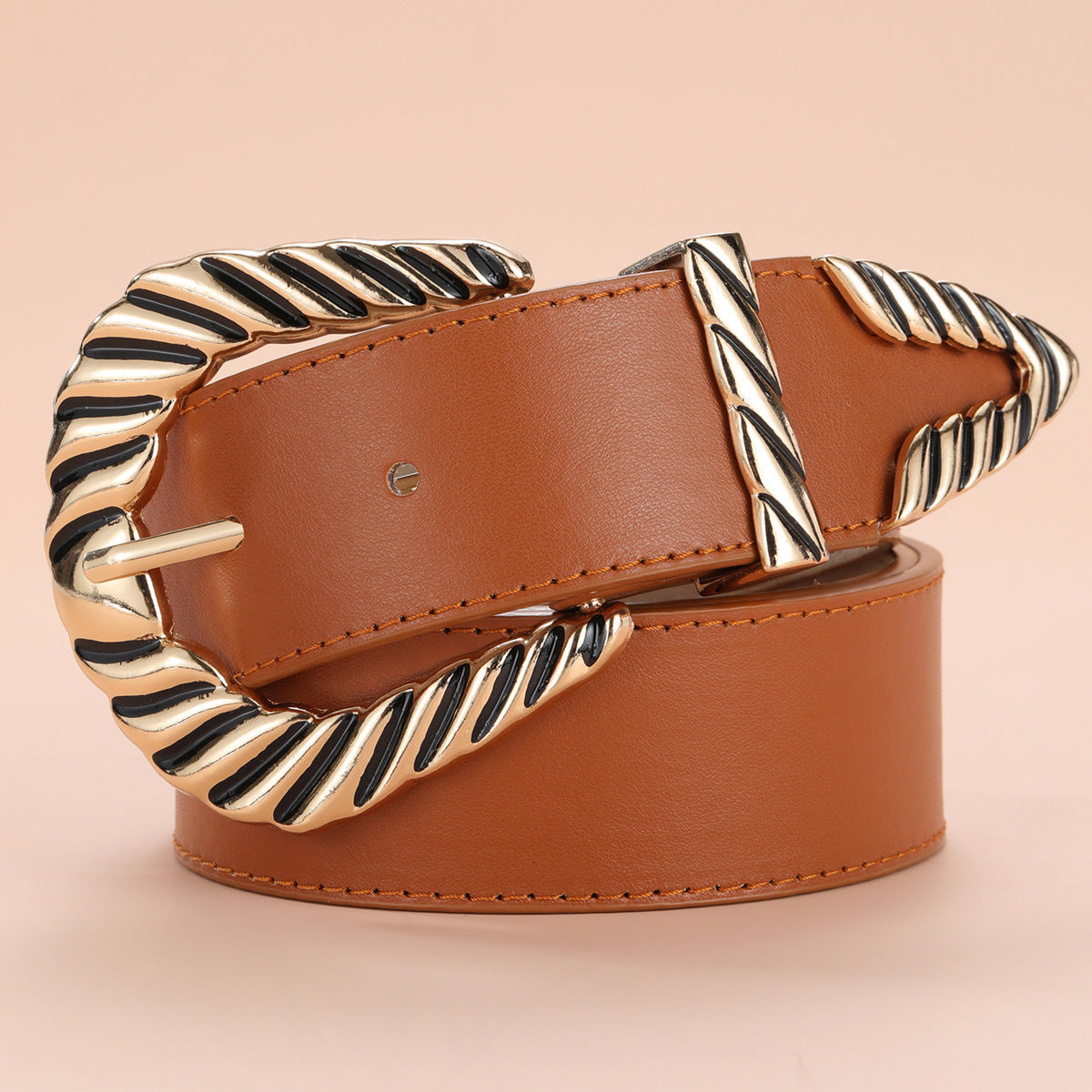 DiSandro Clothing: Women's Faux Leather Pin Buckle Belt