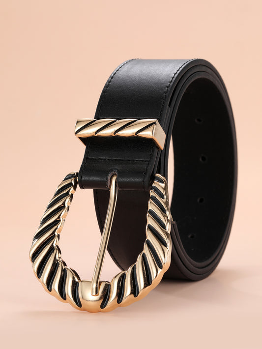DiSandro Clothing: Women's Faux Leather Pin Buckle Belt