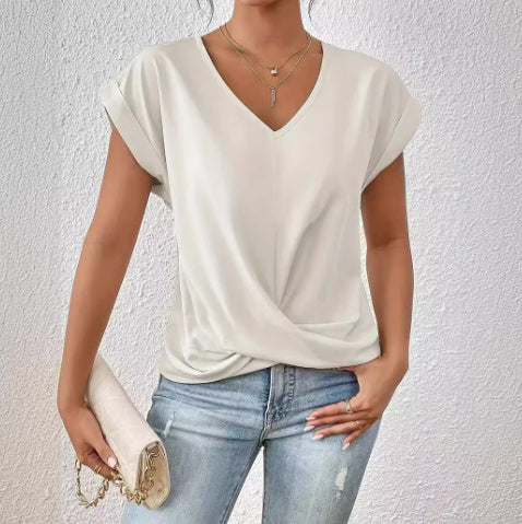 DiSandro Clothing: Women’s V-Neck Short Sleeve Top