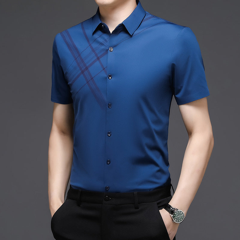 DiSandro Clothing: Men's Formal Nylon Short Sleeve Shirt