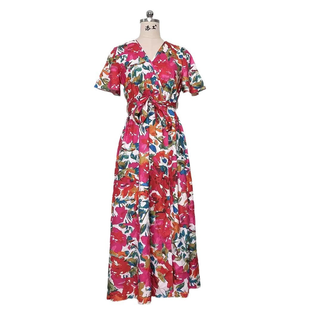 DiSandro Clothing: Summer Floral Print Slit Midi Dress