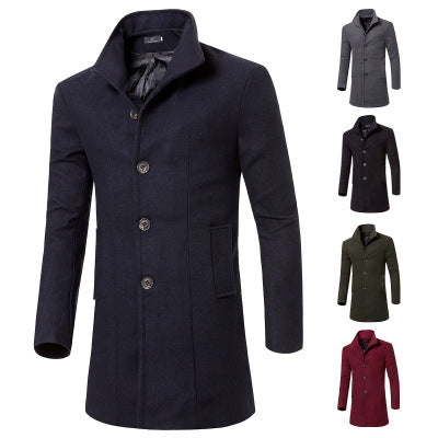 DiSandro Clothing: Men’s Mid-Length Black Wool Overcoat