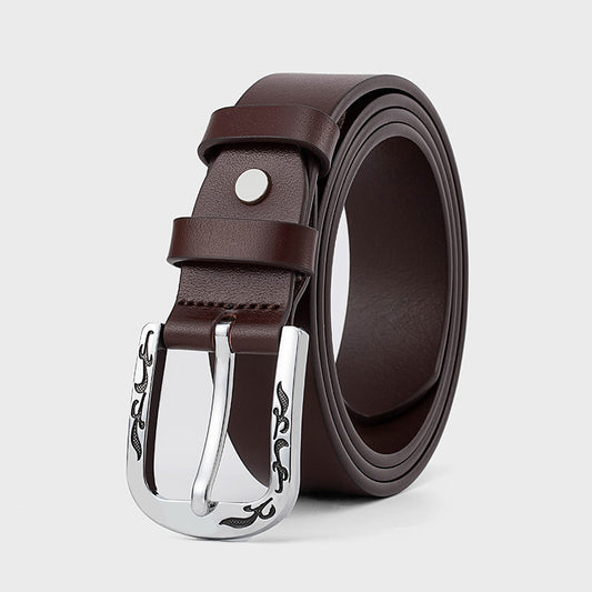 DiSandro Clothing: Women's Genuine Leather Belt with D-Shaped Alloy Buckle