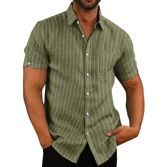 DiSandro Clothing: Men's Casual Striped Button-Up Shirt