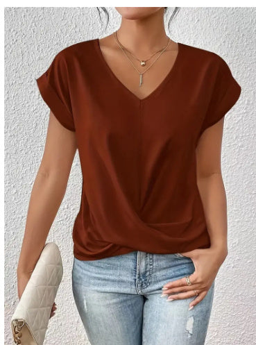 DiSandro Clothing: Women’s V-Neck Short Sleeve Top