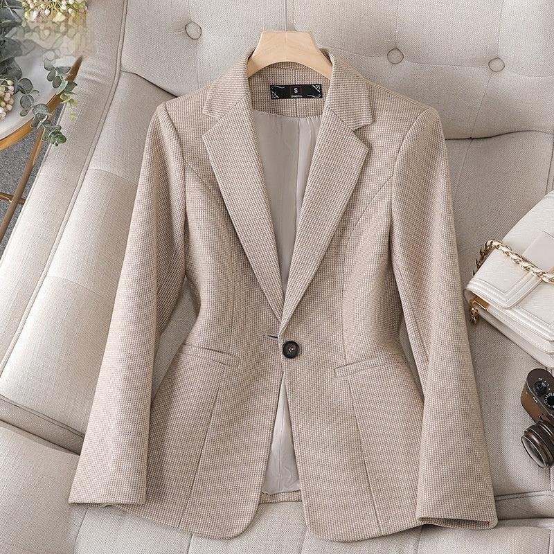 The Arlynn Line: Women's Houndstooth Pattern Blazer