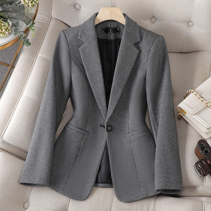 The Arlynn Line: Women's Houndstooth Pattern Blazer