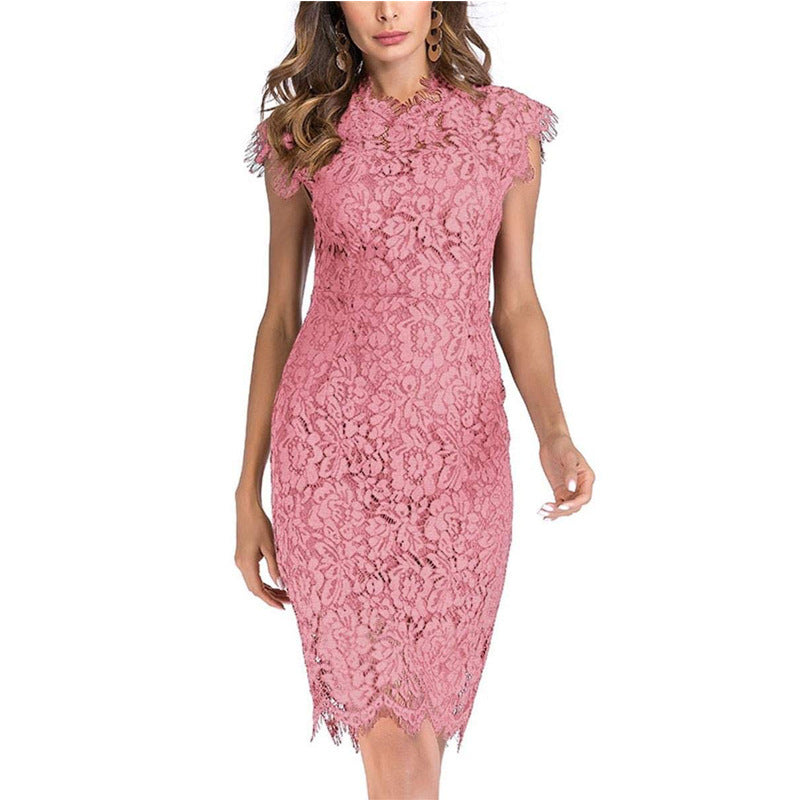 The Marcelle – Lace Floral Pencil Dress