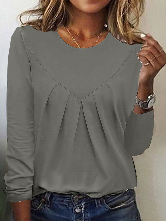 DiSandro Clothing: Women's Elegant Textured Long Sleeve Blouse