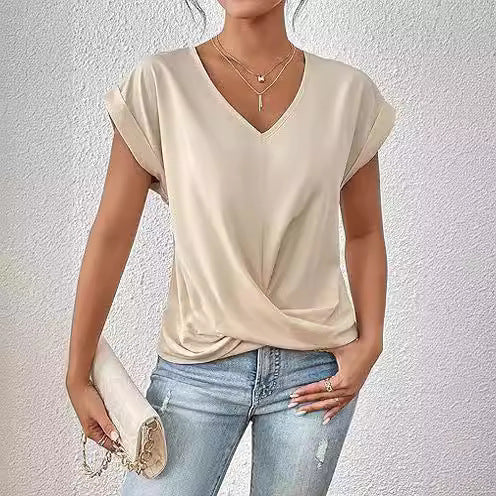 DiSandro Clothing: Women’s V-Neck Short Sleeve Top