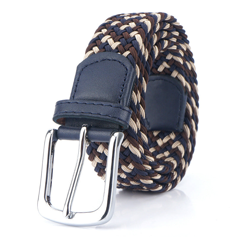 Unisex Braided Woven Nylon Stretch Belt — Universal Fit