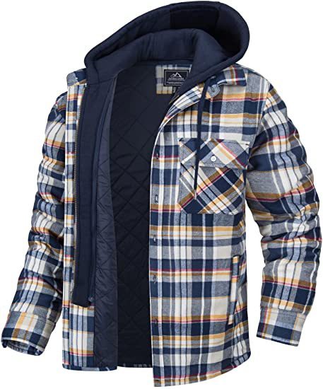 DiSandro Clothing: Men's Plaid Hooded Winter Coat