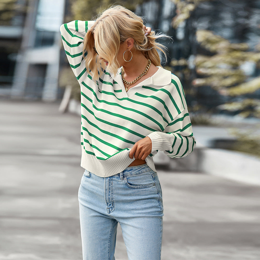 DiSandro Clothing: Women’s Striped Lightweight Pullover Top