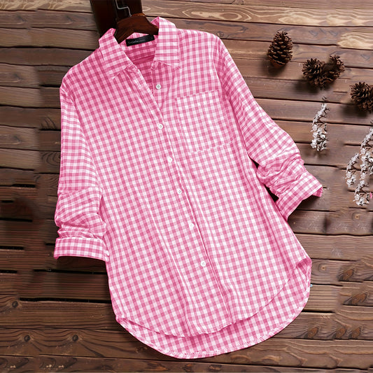 DiSandro Clothing: Women's Plaid Button-Up Shirt