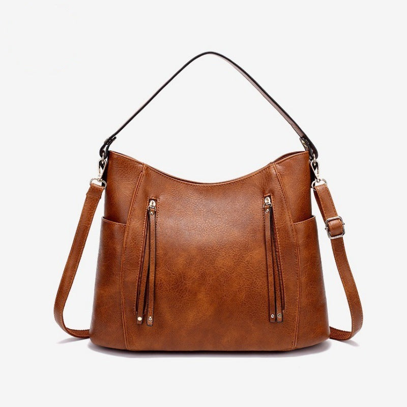 DiSandro Clothing: Women's Vegan Leather Messenger Tote Bag