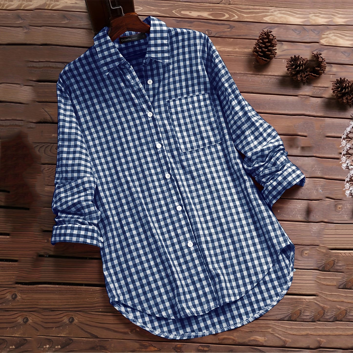 DiSandro Clothing: Women's Plaid Button-Up Shirt