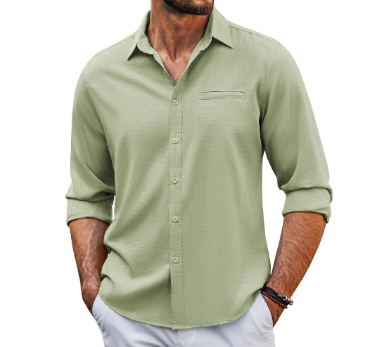 DiSandro Clothing: Men’s Loose Fit Long Sleeve Polo Shirt