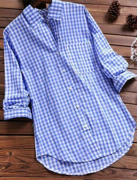 DiSandro Clothing: Women's Plaid Button-Up Shirt